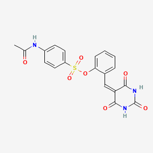 2-[(2,4,6-trioxotetrahydro-5(2H)-pyrimidinylidene)methyl]phenyl 4-(acetylamino)benzenesulfonate