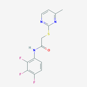 molecular formula C13H10F3N3OS B4686994 2-[(4-methyl-2-pyrimidinyl)thio]-N-(2,3,4-trifluorophenyl)acetamide 