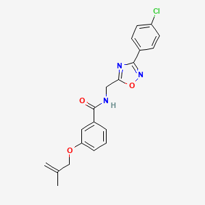 molecular formula C20H18ClN3O3 B4687006 N-{[3-(4-chlorophenyl)-1,2,4-oxadiazol-5-yl]methyl}-3-[(2-methyl-2-propen-1-yl)oxy]benzamide 