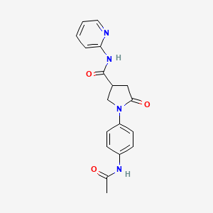 1-[4-(acetylamino)phenyl]-5-oxo-N-2-pyridinyl-3-pyrrolidinecarboxamide