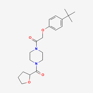 molecular formula C21H30N2O4 B4687081 1-[(4-tert-butylphenoxy)acetyl]-4-(tetrahydro-2-furanylcarbonyl)piperazine 