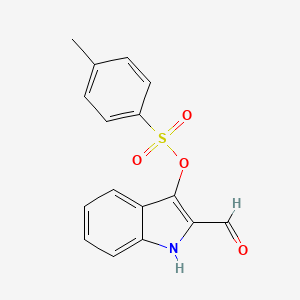 molecular formula C16H13NO4S B4687109 2-formyl-1H-indol-3-yl 4-methylbenzenesulfonate 