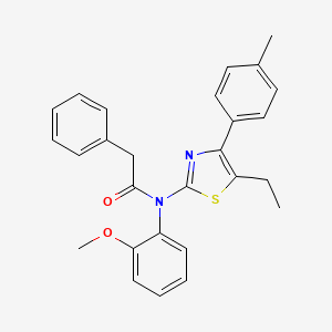 N-[5-ethyl-4-(4-methylphenyl)-1,3-thiazol-2-yl]-N-(2-methoxyphenyl)-2-phenylacetamide