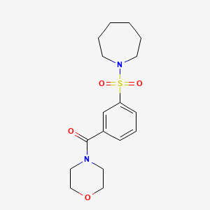 molecular formula C17H24N2O4S B4687155 1-{[3-(4-morpholinylcarbonyl)phenyl]sulfonyl}azepane 