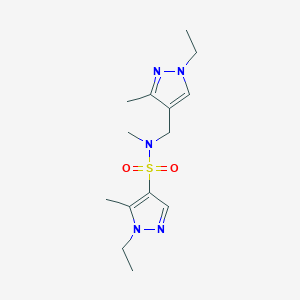 molecular formula C14H23N5O2S B4687185 1-ETHYL-N~4~-[(1-ETHYL-3-METHYL-1H-PYRAZOL-4-YL)METHYL]-N~4~,5-DIMETHYL-1H-PYRAZOLE-4-SULFONAMIDE 