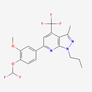 2-(DIFLUOROMETHOXY)-5-[3-METHYL-1-PROPYL-4-(TRIFLUOROMETHYL)-1H-PYRAZOLO[3,4-B]PYRIDIN-6-YL]PHENYL METHYL ETHER