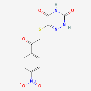 6-{[2-(4-nitrophenyl)-2-oxoethyl]sulfanyl}-1,2,4-triazine-3,5(2H,4H)-dione