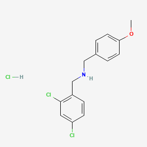 N-[(2,4-dichlorophenyl)methyl]-1-(4-methoxyphenyl)methanamine;hydrochloride