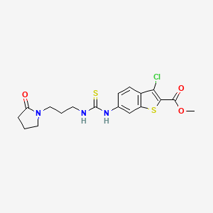 methyl 3-chloro-6-[({[3-(2-oxo-1-pyrrolidinyl)propyl]amino}carbonothioyl)amino]-1-benzothiophene-2-carboxylate