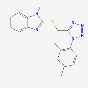 molecular formula C17H16N6S B4687254 2-({[1-(2,4-dimethylphenyl)-1H-tetrazol-5-yl]methyl}sulfanyl)-1H-benzimidazole 