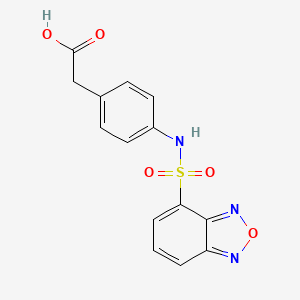 {4-[(2,1,3-benzoxadiazol-4-ylsulfonyl)amino]phenyl}acetic acid