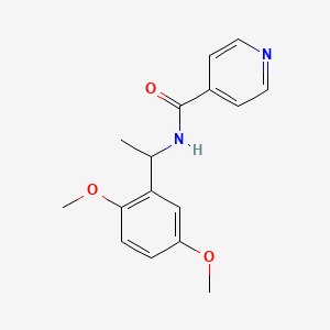 molecular formula C16H18N2O3 B4687271 N-[1-(2,5-dimethoxyphenyl)ethyl]isonicotinamide 