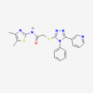 N-(4,5-dimethyl-1,3-thiazol-2-yl)-2-{[4-phenyl-5-(pyridin-3-yl)-4H-1,2,4-triazol-3-yl]sulfanyl}acetamide