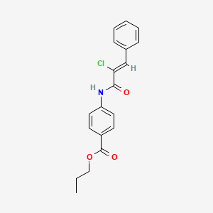 molecular formula C19H18ClNO3 B4687290 propyl 4-[(2-chloro-3-phenylacryloyl)amino]benzoate 