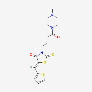 3-[4-(4-methyl-1-piperazinyl)-4-oxobutyl]-5-(2-thienylmethylene)-2-thioxo-1,3-thiazolidin-4-one