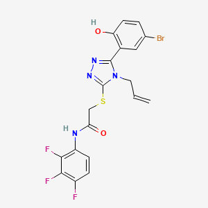 molecular formula C19H14BrF3N4O2S B4687310 2-{[4-allyl-5-(5-bromo-2-hydroxyphenyl)-4H-1,2,4-triazol-3-yl]thio}-N-(2,3,4-trifluorophenyl)acetamide 