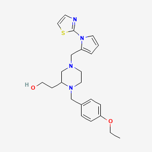 2-(1-(4-ethoxybenzyl)-4-{[1-(1,3-thiazol-2-yl)-1H-pyrrol-2-yl]methyl}-2-piperazinyl)ethanol