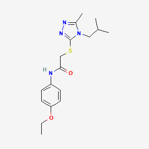 molecular formula C17H24N4O2S B4687365 N-(4-ethoxyphenyl)-2-[(4-isobutyl-5-methyl-4H-1,2,4-triazol-3-yl)thio]acetamide 