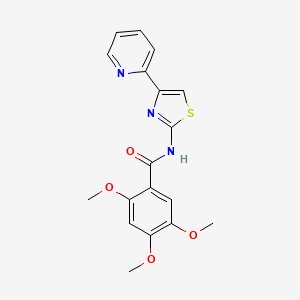 2,4,5-trimethoxy-N-[4-(2-pyridinyl)-1,3-thiazol-2-yl]benzamide