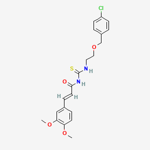 N-[({2-[(4-chlorobenzyl)oxy]ethyl}amino)carbonothioyl]-3-(3,4-dimethoxyphenyl)acrylamide