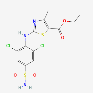 ethyl 2-{[4-(aminosulfonyl)-2,6-dichlorophenyl]amino}-4-methyl-1,3-thiazole-5-carboxylate