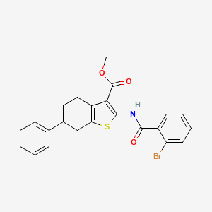 molecular formula C23H20BrNO3S B4687457 methyl 2-[(2-bromobenzoyl)amino]-6-phenyl-4,5,6,7-tetrahydro-1-benzothiophene-3-carboxylate 