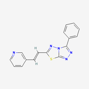 molecular formula C16H11N5S B4687505 3-phenyl-6-[2-(3-pyridinyl)vinyl][1,2,4]triazolo[3,4-b][1,3,4]thiadiazole 