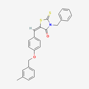 (5E)-3-benzyl-5-{4-[(3-methylbenzyl)oxy]benzylidene}-2-thioxo-1,3-thiazolidin-4-one