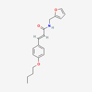 molecular formula C18H21NO3 B4687525 3-(4-butoxyphenyl)-N-(2-furylmethyl)acrylamide 