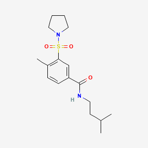 4-methyl-N-(3-methylbutyl)-3-(1-pyrrolidinylsulfonyl)benzamide