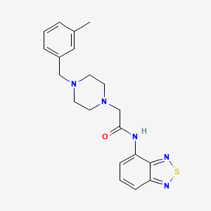 N-2,1,3-benzothiadiazol-4-yl-2-[4-(3-methylbenzyl)-1-piperazinyl]acetamide