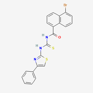 5-bromo-N-{[(4-phenyl-1,3-thiazol-2-yl)amino]carbonothioyl}-1-naphthamide