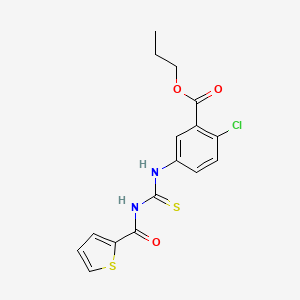 propyl 2-chloro-5-({[(2-thienylcarbonyl)amino]carbonothioyl}amino)benzoate