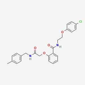 N-[2-(4-chlorophenoxy)ethyl]-2-{2-[(4-methylbenzyl)amino]-2-oxoethoxy}benzamide