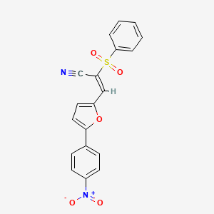 3-[5-(4-nitrophenyl)-2-furyl]-2-(phenylsulfonyl)acrylonitrile