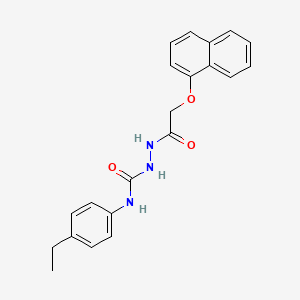 molecular formula C21H21N3O3 B4687640 N-(4-ethylphenyl)-2-[(1-naphthyloxy)acetyl]hydrazinecarboxamide 