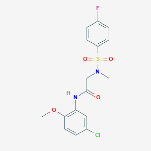 N~1~-(5-chloro-2-methoxyphenyl)-N~2~-[(4-fluorophenyl)sulfonyl]-N~2~-methylglycinamide