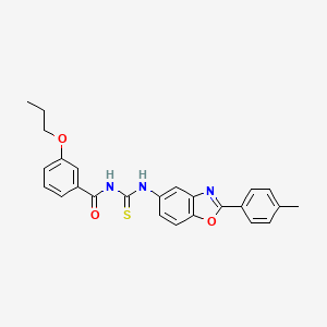 N-({[2-(4-methylphenyl)-1,3-benzoxazol-5-yl]amino}carbonothioyl)-3-propoxybenzamide