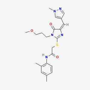 N-(2,4-dimethylphenyl)-2-({1-(3-methoxypropyl)-4-[(1-methyl-1H-pyrazol-4-yl)methylene]-5-oxo-4,5-dihydro-1H-imidazol-2-yl}thio)acetamide