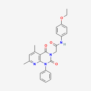 molecular formula C25H24N4O4 B4687733 2-(5,7-dimethyl-2,4-dioxo-1-phenyl-1,4-dihydropyrido[2,3-d]pyrimidin-3(2H)-yl)-N-(4-ethoxyphenyl)acetamide 