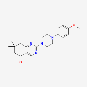 2-[4-(4-methoxyphenyl)-1-piperazinyl]-4,7,7-trimethyl-7,8-dihydro-5(6H)-quinazolinone