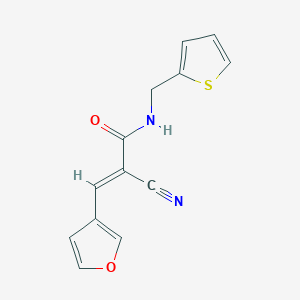 2-cyano-3-(3-furyl)-N-(2-thienylmethyl)acrylamide