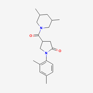 1-(2,4-dimethylphenyl)-4-[(3,5-dimethyl-1-piperidinyl)carbonyl]-2-pyrrolidinone