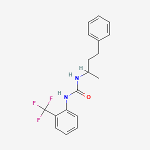 molecular formula C18H19F3N2O B4687822 N-(1-methyl-3-phenylpropyl)-N'-[2-(trifluoromethyl)phenyl]urea 