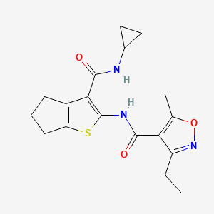 N-{3-[(cyclopropylamino)carbonyl]-5,6-dihydro-4H-cyclopenta[b]thien-2-yl}-3-ethyl-5-methyl-4-isoxazolecarboxamide