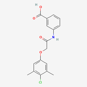 3-{[(4-chloro-3,5-dimethylphenoxy)acetyl]amino}benzoic acid