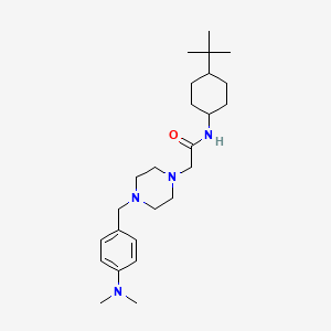 N-(4-tert-butylcyclohexyl)-2-{4-[4-(dimethylamino)benzyl]-1-piperazinyl}acetamide