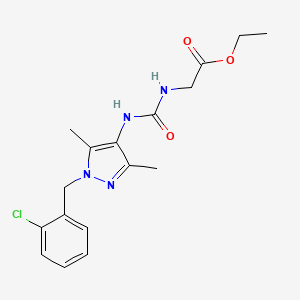 ethyl N-({[1-(2-chlorobenzyl)-3,5-dimethyl-1H-pyrazol-4-yl]amino}carbonyl)glycinate