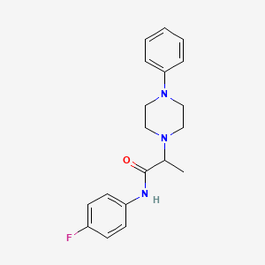 N-(4-fluorophenyl)-2-(4-phenyl-1-piperazinyl)propanamide