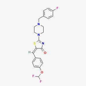 5-[4-(difluoromethoxy)benzylidene]-2-[4-(4-fluorobenzyl)-1-piperazinyl]-1,3-thiazol-4(5H)-one